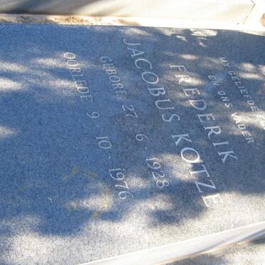 KOTZE Frederik Jacobus 1928-1976