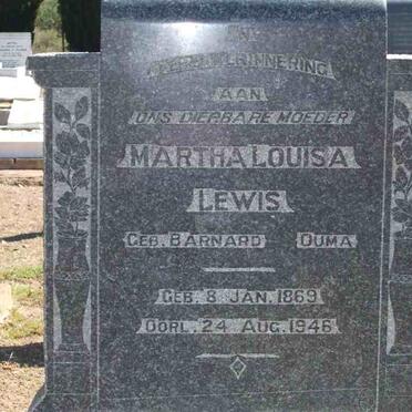 LEWIS Martha Louisa nee BARNARD 1869-1946