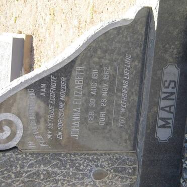 MANS Johanna Elizabeth 1911-1962