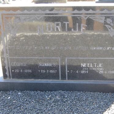 NORTJE George 1896-1967 &amp; Neeltje SCHELTEMA 1894-1986