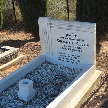 OLIVIER Susanna E. 1920-1940