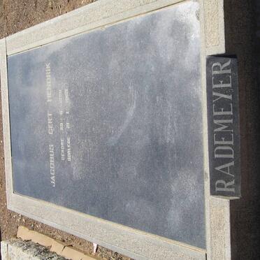 RADEMEYER Jacobus Gert Hendrik 1920-1969 