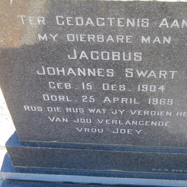 SWART Jacobus Johannes 1904-1969