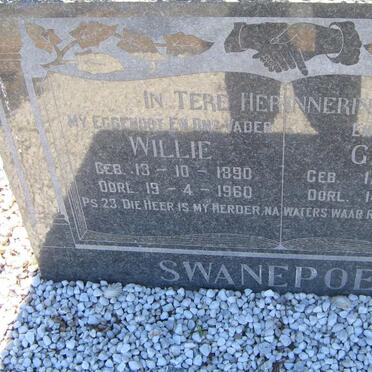 SWANEPOEL Willie 1890-1960 &amp; Gertie 1892-1982