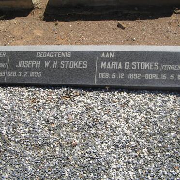 STOKES Joseph W.H. 1895- &amp; Maria C. FERREIRA 1892-1959