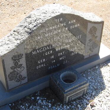 WRIGHT Catharina Magdalena nee BOTHMA 1898-1974