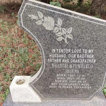 NHANTSI Mpumelelo Joseph 1951-2007