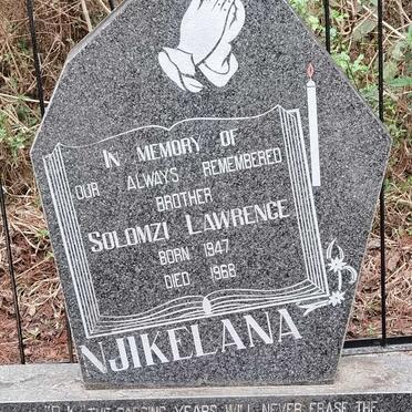 NJIKELANA Solomzi Lawrence 1947-1968