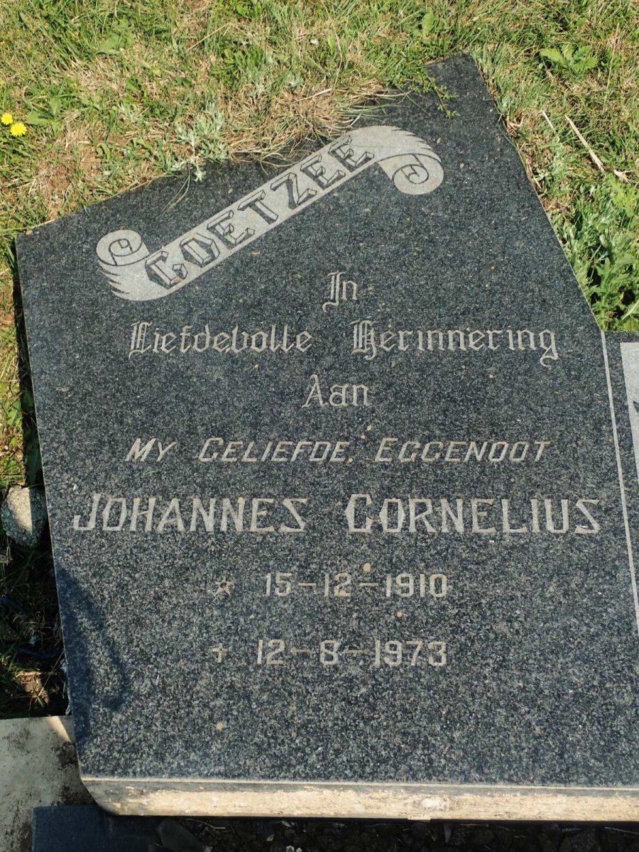 COETZEE Johannes Cornelius 1910-1973