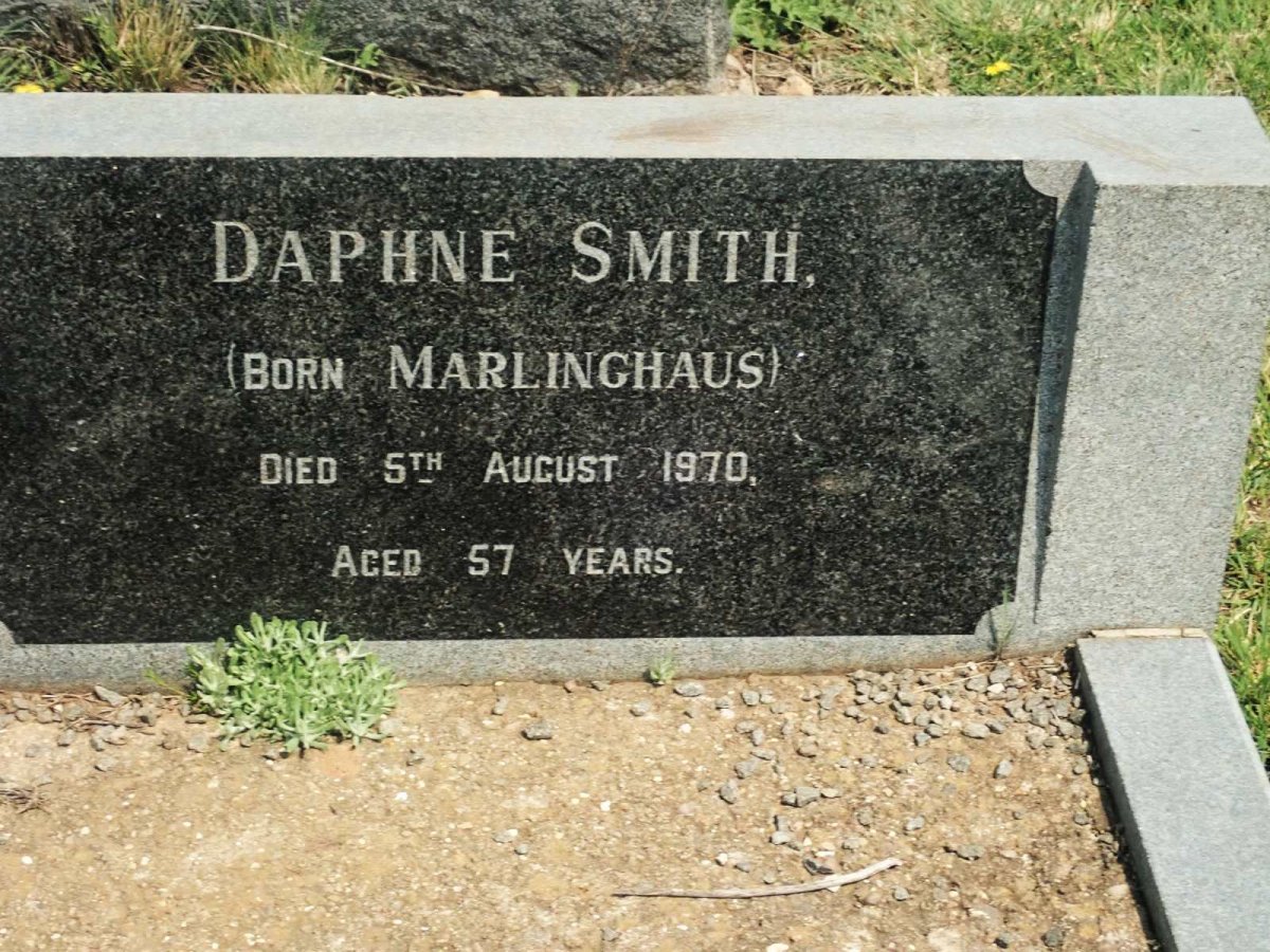 SMITH Daphne nee MARLINGHAUS -1970