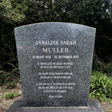 MULLER Annaline Sarah 1938-2012