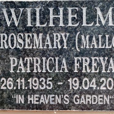 WILHELMI Rosemary Patricia Freya 1935-2010