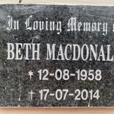 MACDONALD Beth 1958-2014