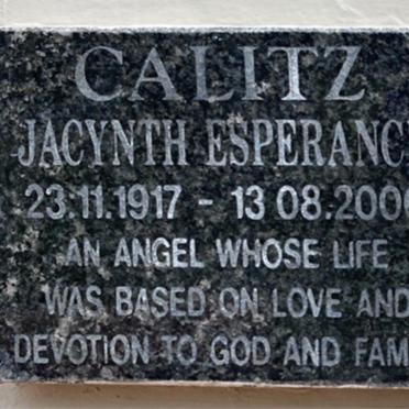 CALITZ Jacynth Esperance 1917-2006