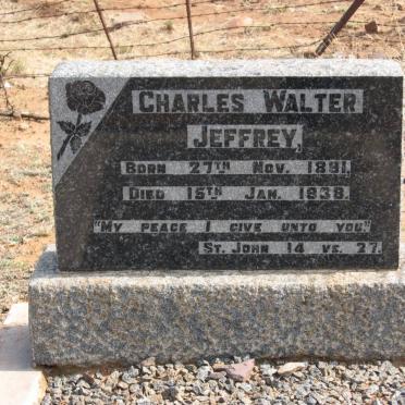 JEFFREY Charles Walter 1891-1938