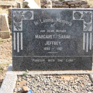 JEFFREY Margaret Sarah 1895-1961