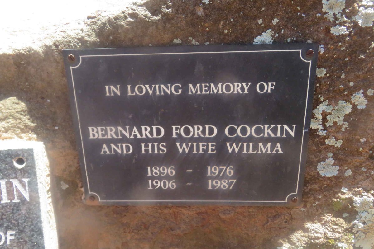 COCKIN Bernard Ford 1896-1976 &amp; Wilma 1906-1987