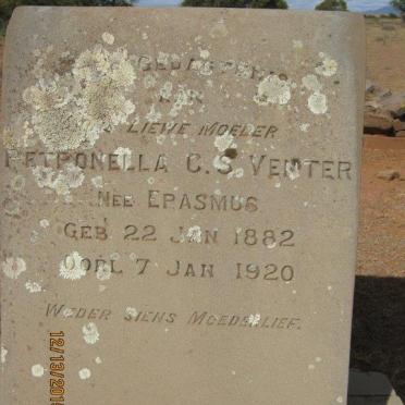 VENTER Petronella C.S. nee ERASMUS 1882-1920