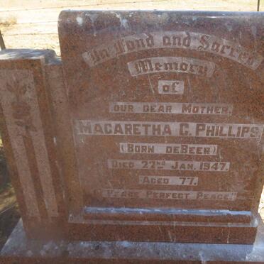 PHILLIPS Magaretha C. nee DE BEER -1947