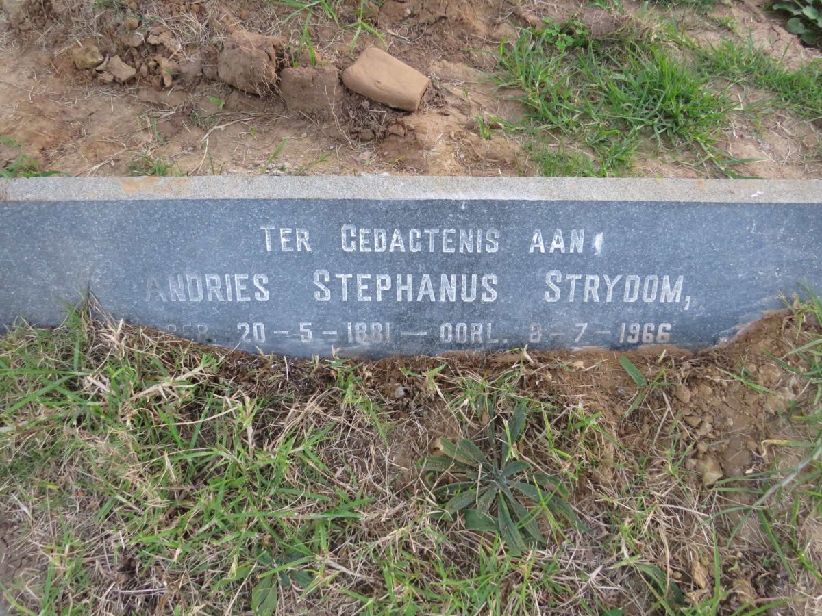 STRYDOM Andries Stephanus 1881-1966