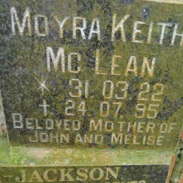 MCLEAN Moyra Keith 1922-1995