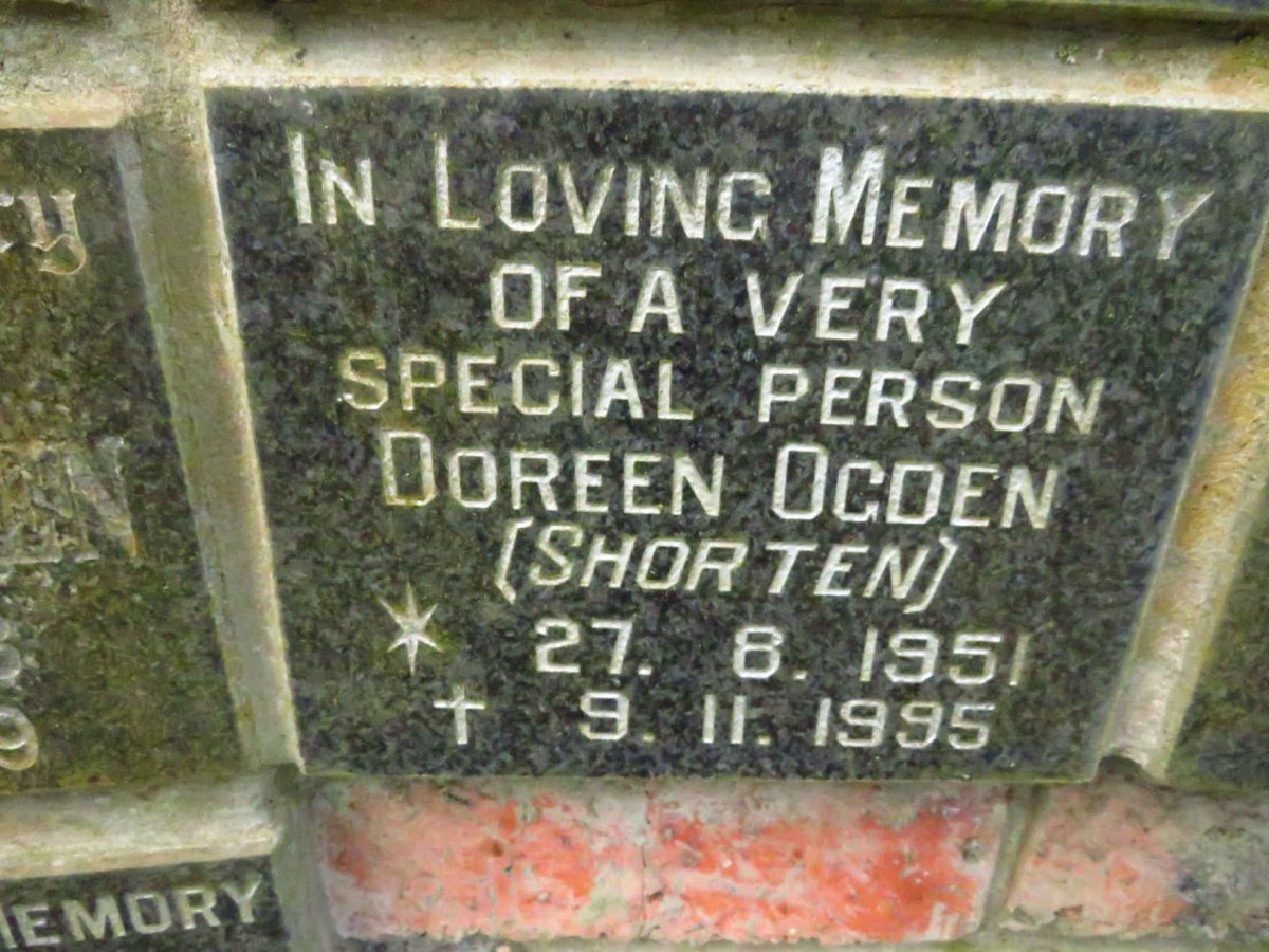 OGDEN Doreen nee SHORTEN 1951-1995