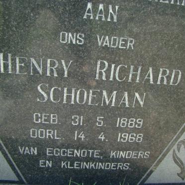 SCHOEMAN Henry Richard 1889-1968