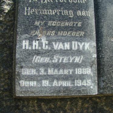 DYK H.H.C., van nee STEYN 1888-1945