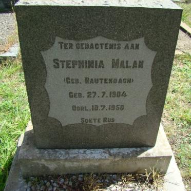 MALAN Stephinia nee RAUTENBACH 1904-1950