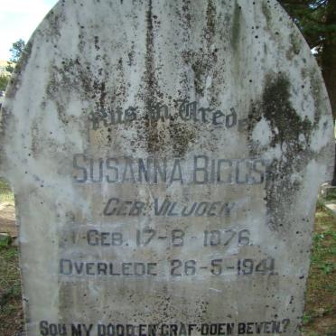 BIGGS Susanna nee VILJOEN 1876-1941