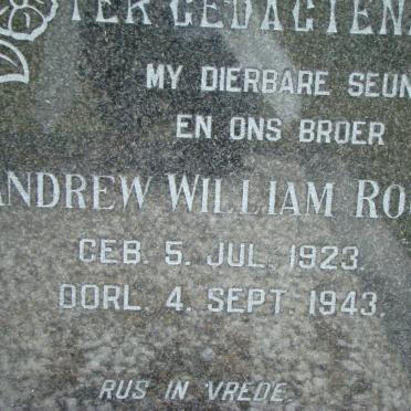 ROUX Andrew William 1923-1943