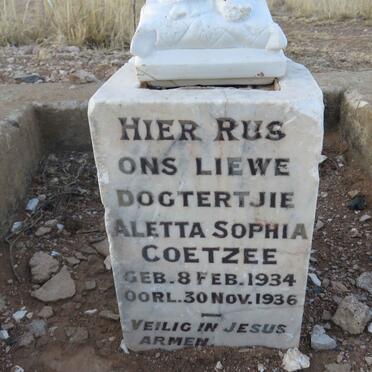 COETZEE Aletta Sophia 1934-1936