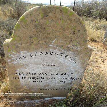 WALT Hendrik, v.d. 1878-1909