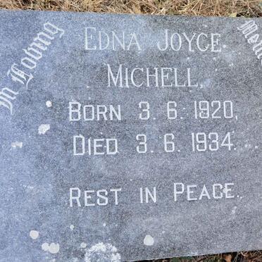 MICHELL Edna Joyce 1920-1934
