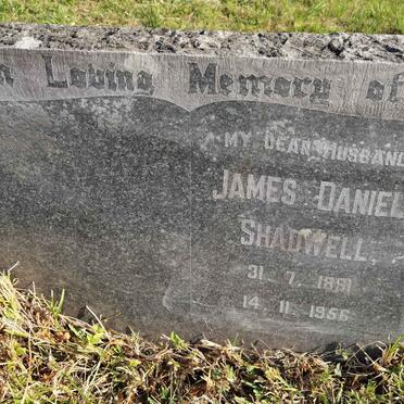 SHADWELL James Daniel 1891-1956