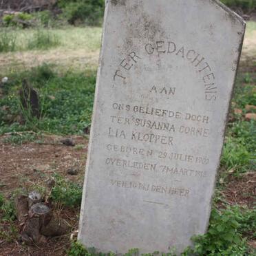 KLOPPER Susanna Cornelia 1902-1918