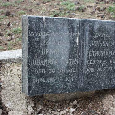 BOTHA Hendrik Johannes 1886-1947 :: BOTHA Johannes Petrus 1926-1928