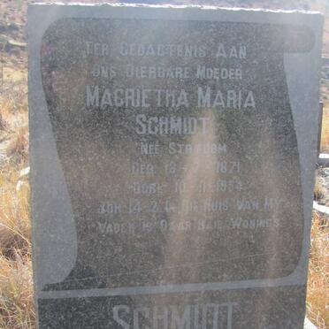 SCHMIDT Magrietha Maria nee STRYDOM 1871-1954