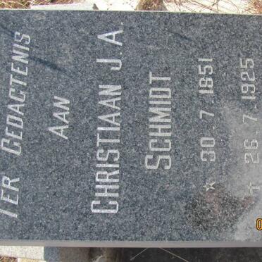 SCHMIDT Christiaan J.A. 1851-1925