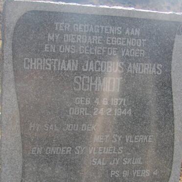 SCHMIDT Christiaan Jacobus Andrias 1871-1944