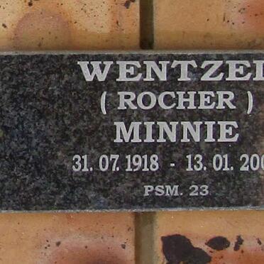 WENTZEL Minnie nee ROCHER 1918-2006