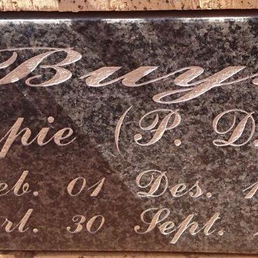 BUYS P.D.M. 1928-2013