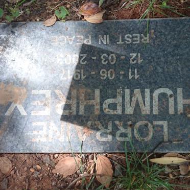 HUMPHREY Lorraine 1917-2009