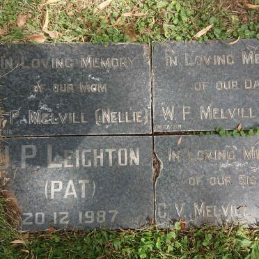 MELVILL W.P &amp; P. :: MELVILL C.V. :: LEIGHTON J.P. -1987