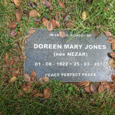 JONES Doreen Mary nee NEZAR 1922-2017