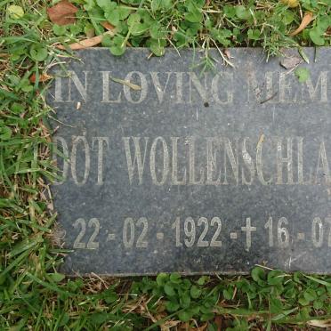 WOLLENSCHLAEGER Dot 1922-2006