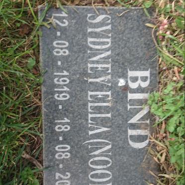 BIND Sydney Ella nee NOON 1919-2008