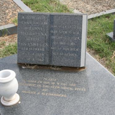 ASWEGEN Johanna Magdalena Maria, van nee HEYMANS 1929-1983