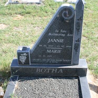 BOTHA Jannie 1937-2000 &amp; Marie 1939-