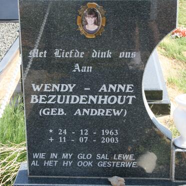 BEZUIDENHOUT Wendy Anne nee ANDREW 1963-2003